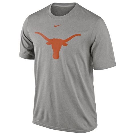 Nike Texas Longhorns Logo Legend Dri Fit Performance T Shirt Gray