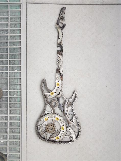 Metal Guitar Art Scrap Metal Art Metal Art Welded Metal Sculpture