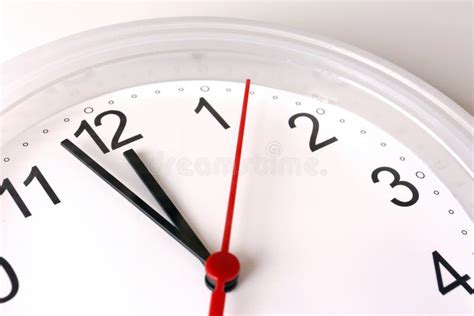 Clock Face Showing Nearly 12 O Clock Stock Image - Image of 12pm, 12am: 19764853