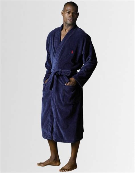 Polo Ralph Lauren Velour Robe In Blue For Men Navy Lyst