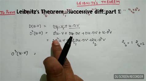 Leibnitzs Theoremsuccessive Differentiation Part 1 Youtube