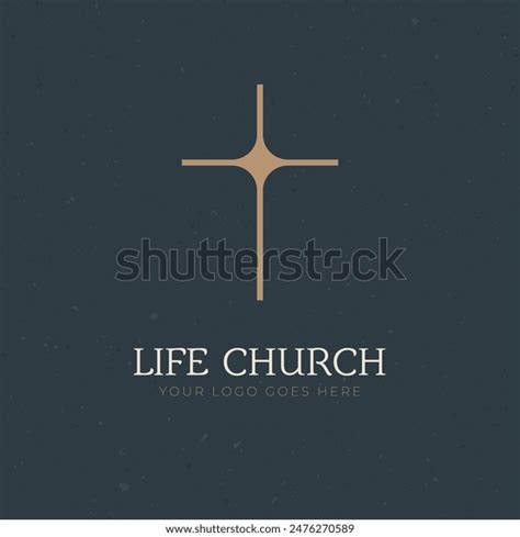 Christian Cross Church Logo Christianity Religion Stock Vector (Royalty ...