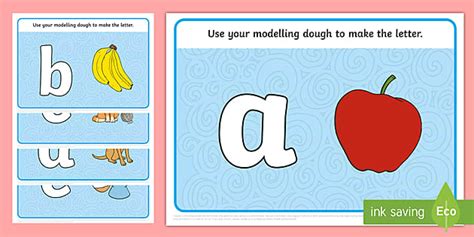 Alphabet Modelling Dough Mats Twinkl