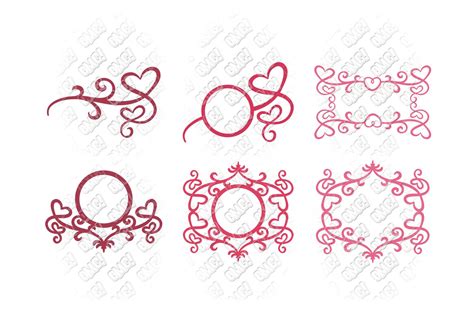 Valentine Swirl Flourish Svg In Svg Dxf Eps  Png • Ohmycuttables