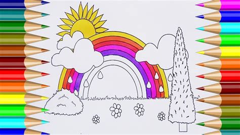 Dibujos Para Colorear Arcoiris Nubes You