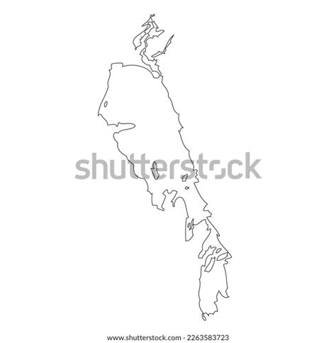 Outline Lake Winnipeg Map Stock Vector (Royalty Free) 2263583723 ...