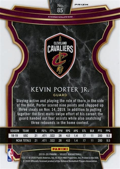 ミントモール MINT 千葉店 2019 20 Panini Select Kevin Porter Jr Tri Color RC 85