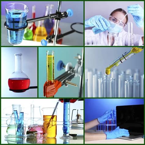 Chemistry Concept Lab Collage Stock Photo Belchonock