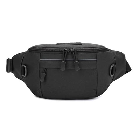 Fanny Packs For Women Men Running Belt Waterproof Small Waist Bag Black