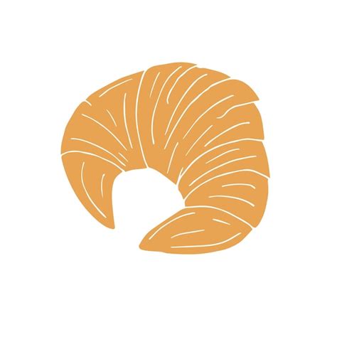 Premium Vector Vector Colored Hand Drawn Doodle Sketch Croissant