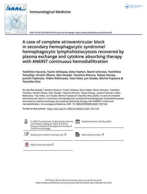 PDF A Case Of Complete Atrioventricular Block In Secondary