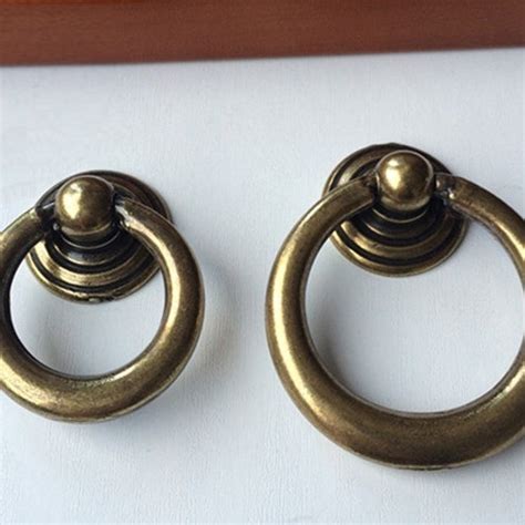 Vintage Look Dresser Drawer Pulls Handles Knobs Ring Drop Pull Etsy