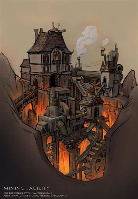 ArtStation - Mining facility. Art direction. Steampunk inspired ...