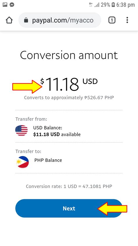 How To Convert US Dollars To Philippine Peso In PayPal For GCash Cash