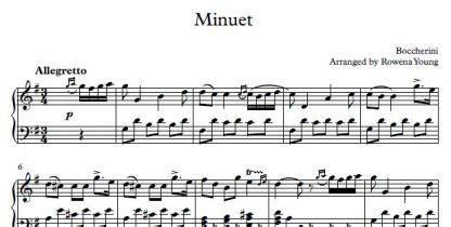 Minuet From String Quintet In E Major Op 11 No 5 Luigi Rodolfo