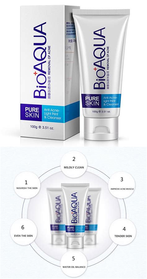 Bioaqua Facial Cleaner Acne Remove Oil Control Face Washing Pores Deep