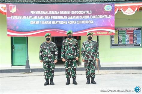 Danrem 133 NW Pimpin Upacara Penyerahan Jabatan Dandim 1304 Gorontalo