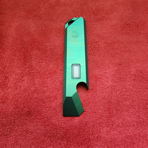 Glow Rhino Green Titanium Edc Pry Bar With Tritium Insert For Sale