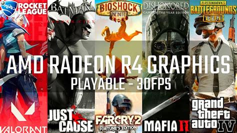 AMD Radeon R4 Graphics 30FPS Minimum Gaming Performance With 15 Games