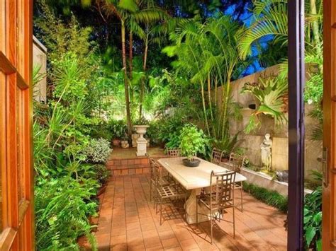 46 Tropical Courtyard Garden Ideas Paradise