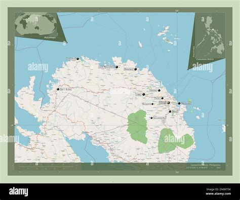 Camarines Norte, province of Philippines. Open Street Map. Locations ...