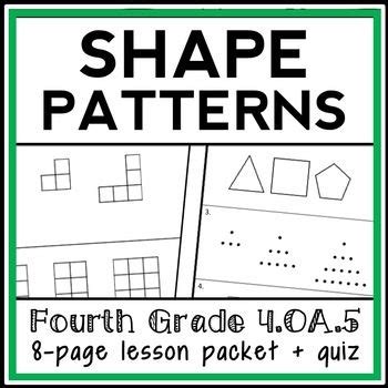 Shape Patterns, 4th Grade Patterns Worksheets Geometric Patterns ...