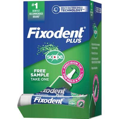 Fixodent Plus Denture Adhesive Dumpbin Sample Package Oz