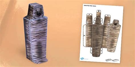 Egyptian Mummy Paper Model Paper Model Egypt Mummy Craft