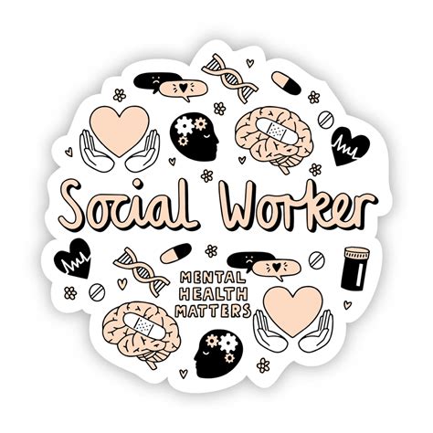 Social Worker Sticker Social Worker Social Work Quotes Social