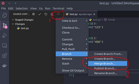 Git How To Merge Feature Branch Into Master Using Vs Code Source