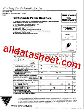 MUR3040PT Datasheet PDF New Jersey Semi Conductor Products Inc