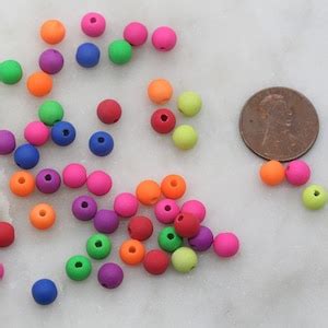 6mm Matte Multicolor Gumball Beads Round Acrylic Loose Beads Matte