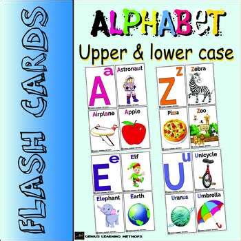 Alphabet Uppercase & lowercase letters Flashcards by GENIUS LEARNING ...