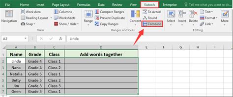 How To Add Wordstexts From Different Cells Together In Excel