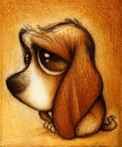 Sad Dog Painting at PaintingValley.com | Explore collection of Sad Dog ...