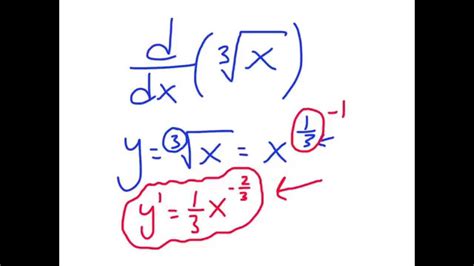 Calculus The Derivative Of Cube Root Of X Youtube