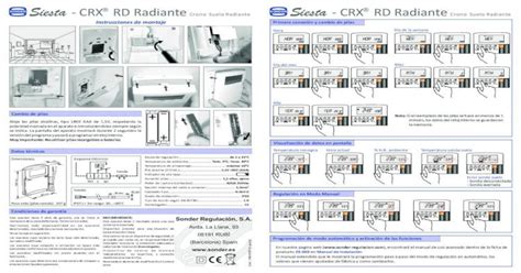 Siesta Sonder Regulaci N S A Sonder Siesta Crx Rd Radiante Crono