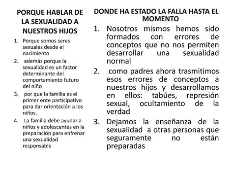 Porque Hablar De La Sexualidad A Nuestros Hijos PPT Descarga Gratuita