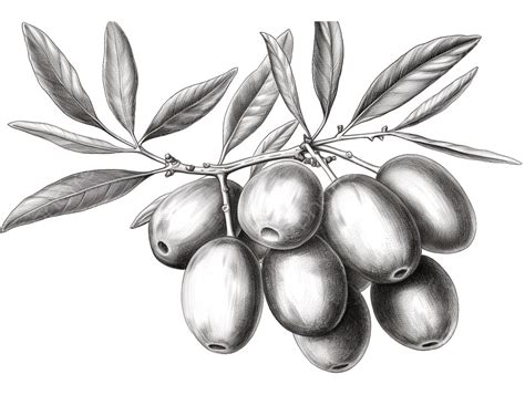 Olive Fruit Black And White Icon In Outline Style On A 47 OFF