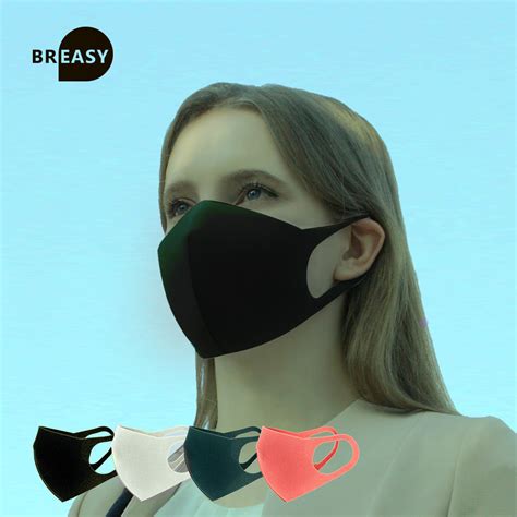 Breathable Fashion Mask 1pc Black Pure Living Australia