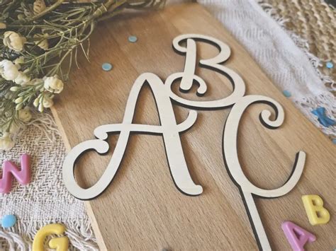 Cake Topper Schriftzug Einschulung Schulkind Personalisiert Aus Holz