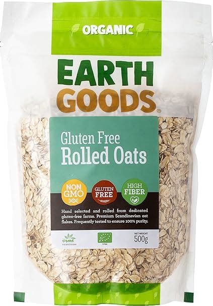 Earth Goods Organic Oat Flakes Rolled Oats Gluten Free 500g Buy