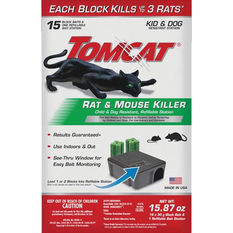 Tomcat Refillable Bait Station Rat And Mouse Killer 15 Refill Do It Best