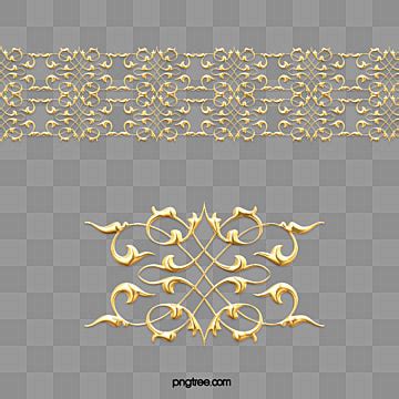 Baroque Art Embossed Lace Luxury Gold Element Art Twinkle Relief Png