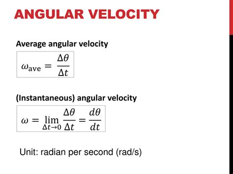 How To Work Out Angular Velocity