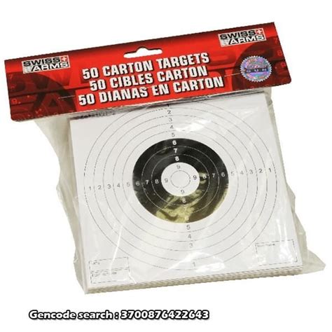 Lot De Cartons Cibles Pour Billes Et Plombs Swiss Arms Cdiscount