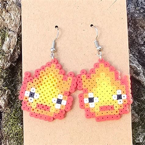 Calcifer Earrings Etsy