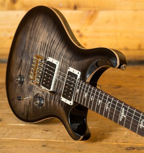 Prs Custom Charcoal Burst Pattern Thin Peach Guitars