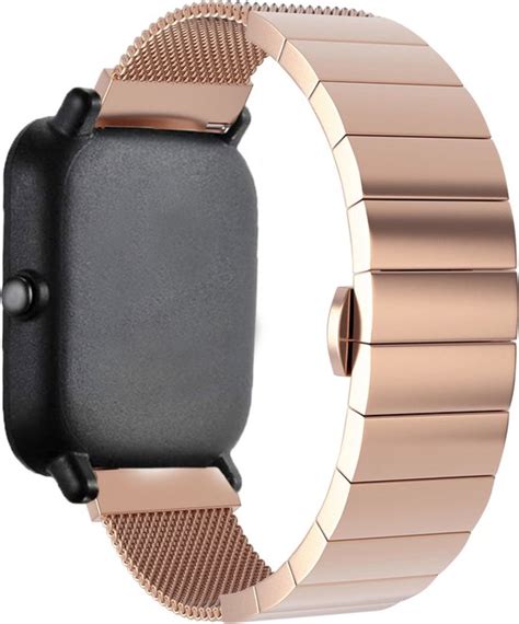 Strap It Luxe Metalen Milanese Band Geschikt Voor Xiaomi Amazfit Gts