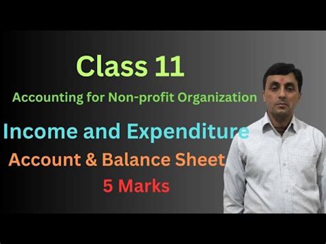 Class Accounting For Non Profit Organization Income And Expenditure